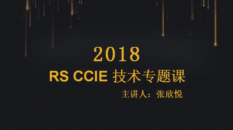 RS CCIE 技术专题课